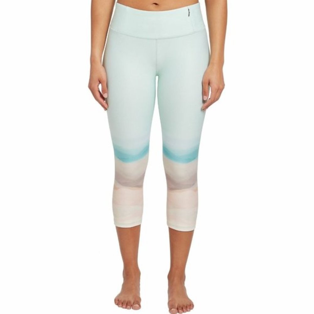 Calia by Carrie Underwood Mint Green Capri Leggings Workout Pants P576